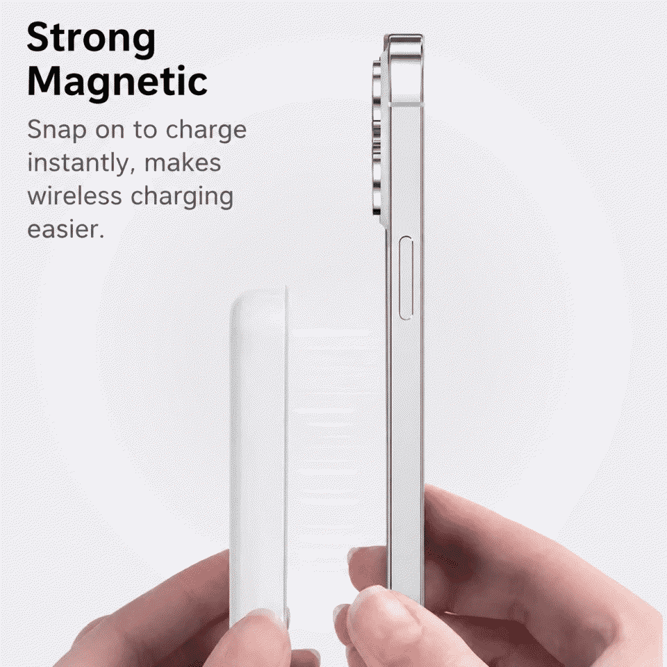 3C certified power bank with 20W super fast charging, strong magnetic attraction, wireless mini portable mobile power supply