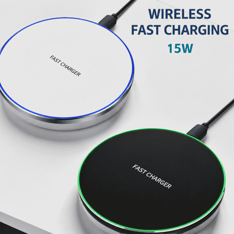 Wireless charger 15W/30W/50W, plastic material, fast charging disc, 100W, compatible with Apple, Huawei, Samsung