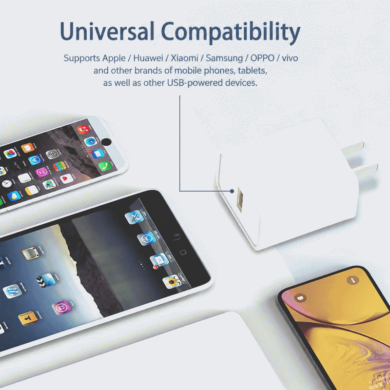 5V2A charger, 3C certified multi-port dual-port USB fast charging phone charging head, multi-socket power adapter