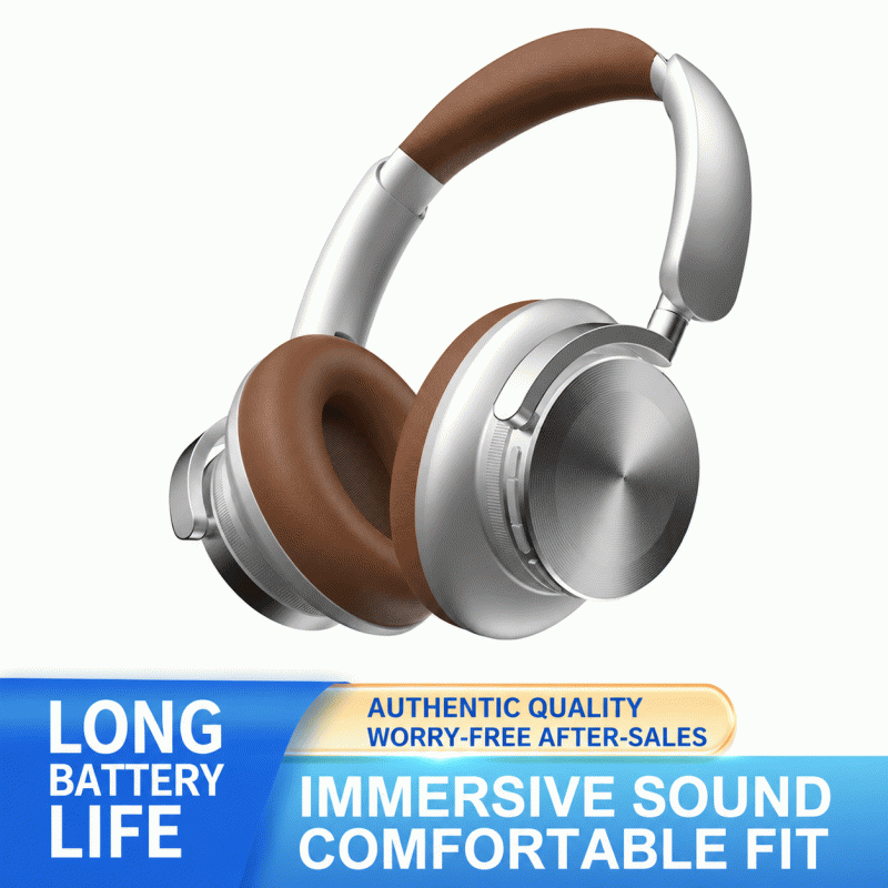New head-mounted Bluetooth headphones with active noise cancellation and long battery life