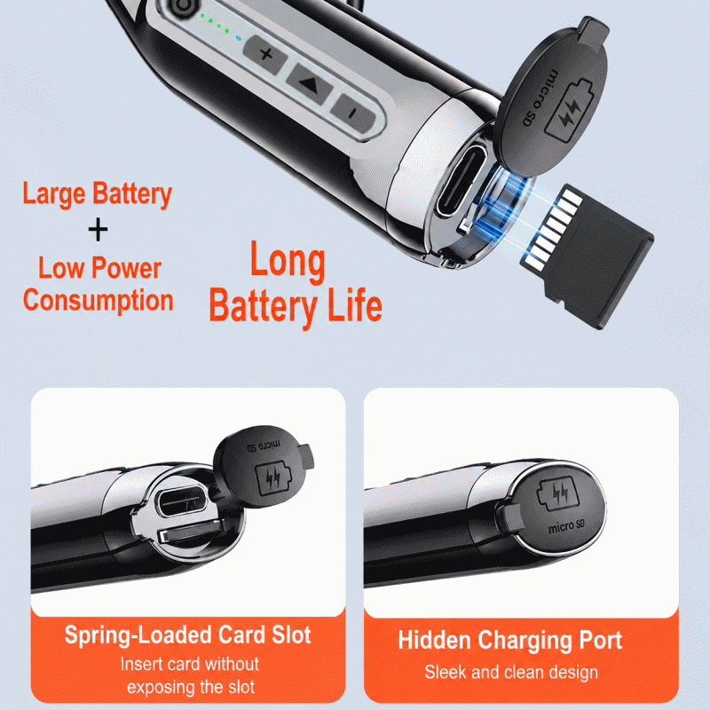 Neck-mounted new Bluetooth earphones with large battery capacity, suitable for sports, neck-mounted running style, wireless, with ultra-long battery life