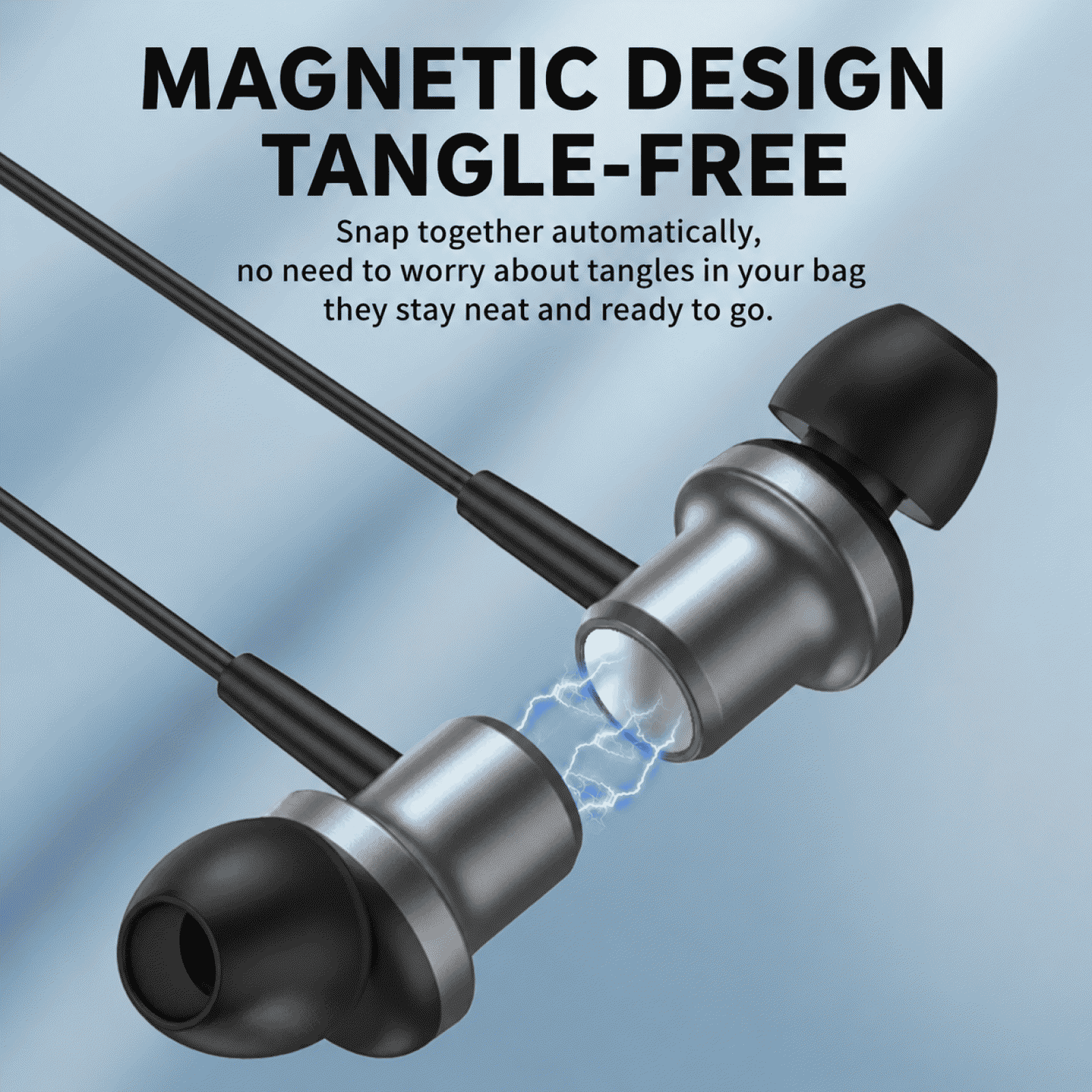 Type-C in-ear metal wired headphones for mobile game live streaming and computer use