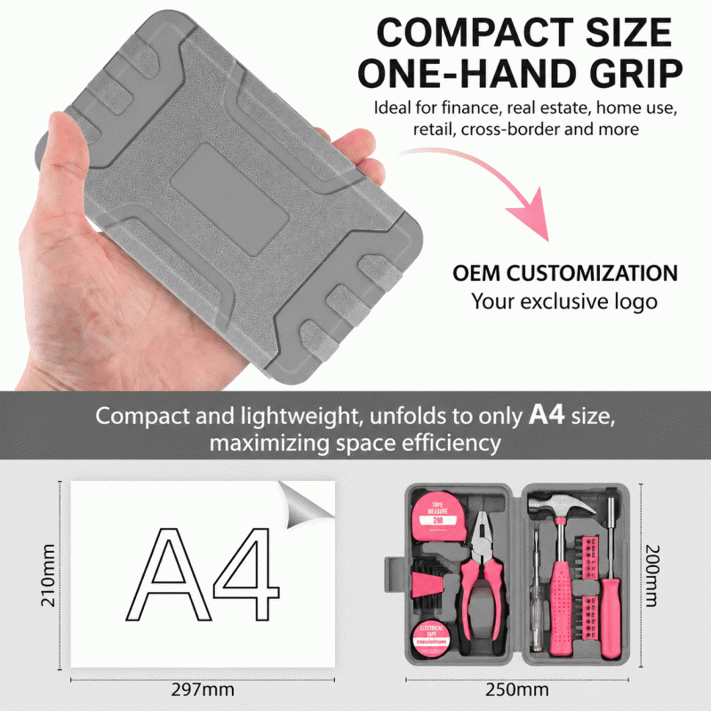 Multi-functional household toolbox, complete set of hardware tools, manual tools, and repair tool set combination