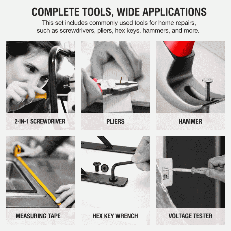 Multi-functional household toolbox, complete set of hardware tools, manual tools, and repair tool set combination