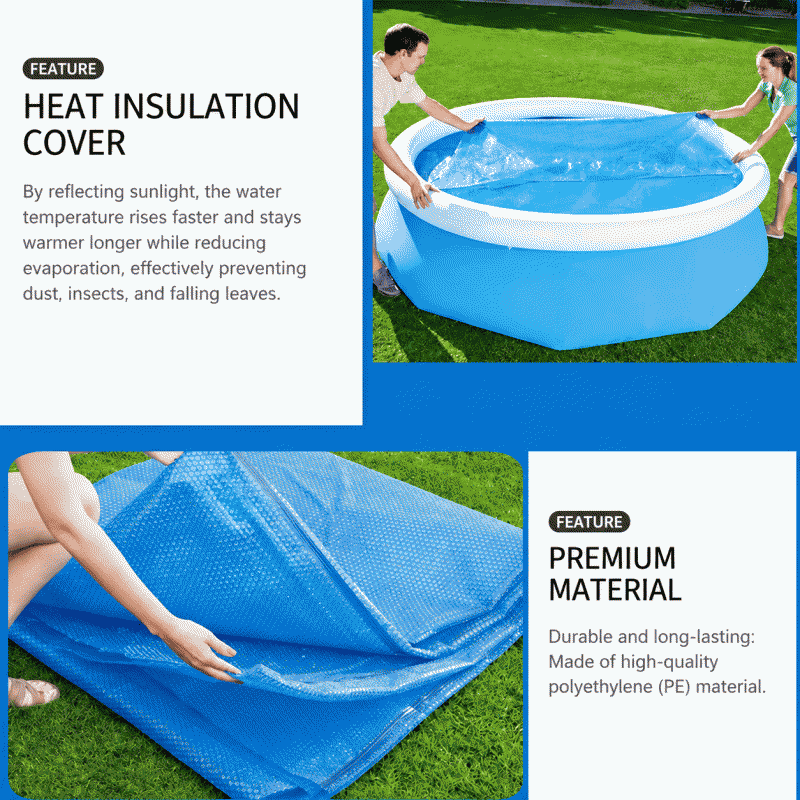 Swimming pool insulation film cover, heat insulation sheet, PE thickened bubble film, children's dust cover, heat insulation cover, swimming pool cover cloth