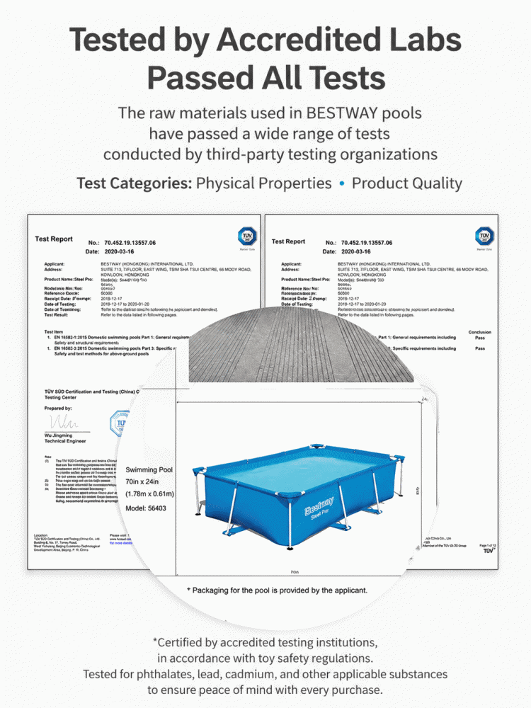 Bestway Folding Swimming Pool, Portable Pool for Home Use, Baby Pool, Family Pool, Outdoor Pool