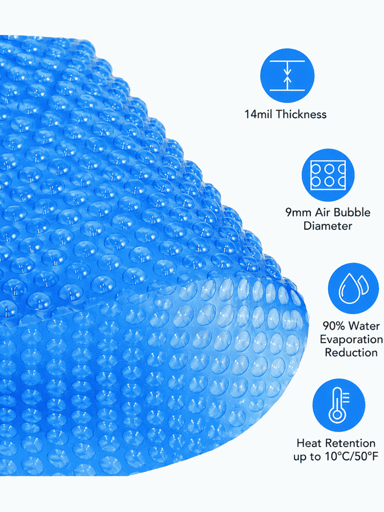 Insulation film for open-air swimming pools, insulation PE bubble film for natatorium baths, square and round pool covers, and dustproof covers