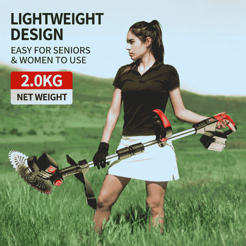 Electric lawn mower, small handheld household weed trimmer, garden lawn trimming, lithium battery rechargeable, mowing wonder tool