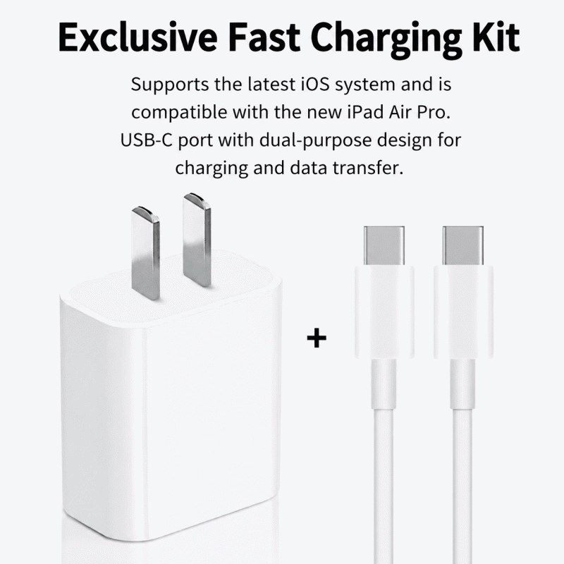 Applicable to iPhone 14 charging head, dual Type-C data cable, PD 20W/30W fast charging set, Apple 15 charger