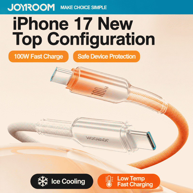 The Jiletang 100W fast charging data cable is compatible with Apple iPhone17 mobile phone charging cables and Huawei Android data cables