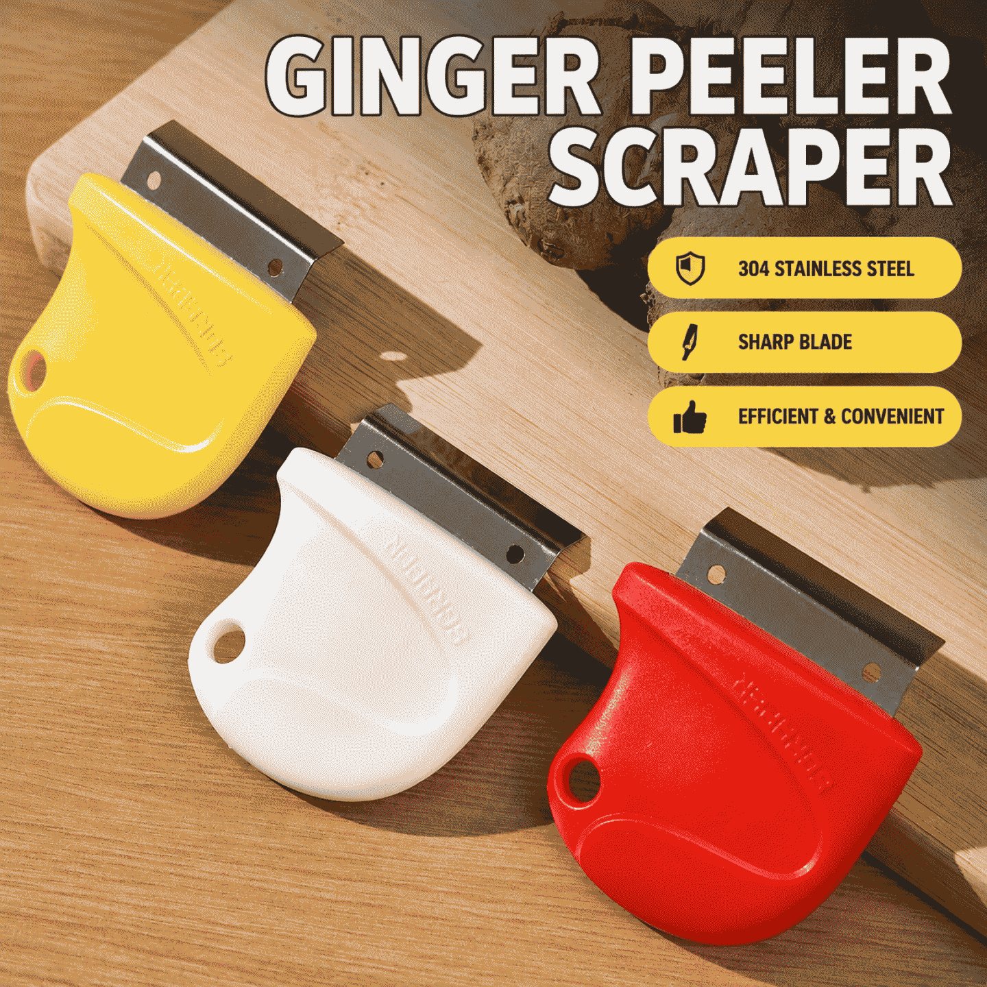 Multi-functional household ginger peeler, stainless steel peeler, kitchen-specific peeler, potato peeler
