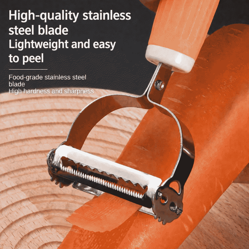 Peeling knife, potato peeler, apple peeler, kitchen multi-function three-in-one household shredder, magical tool