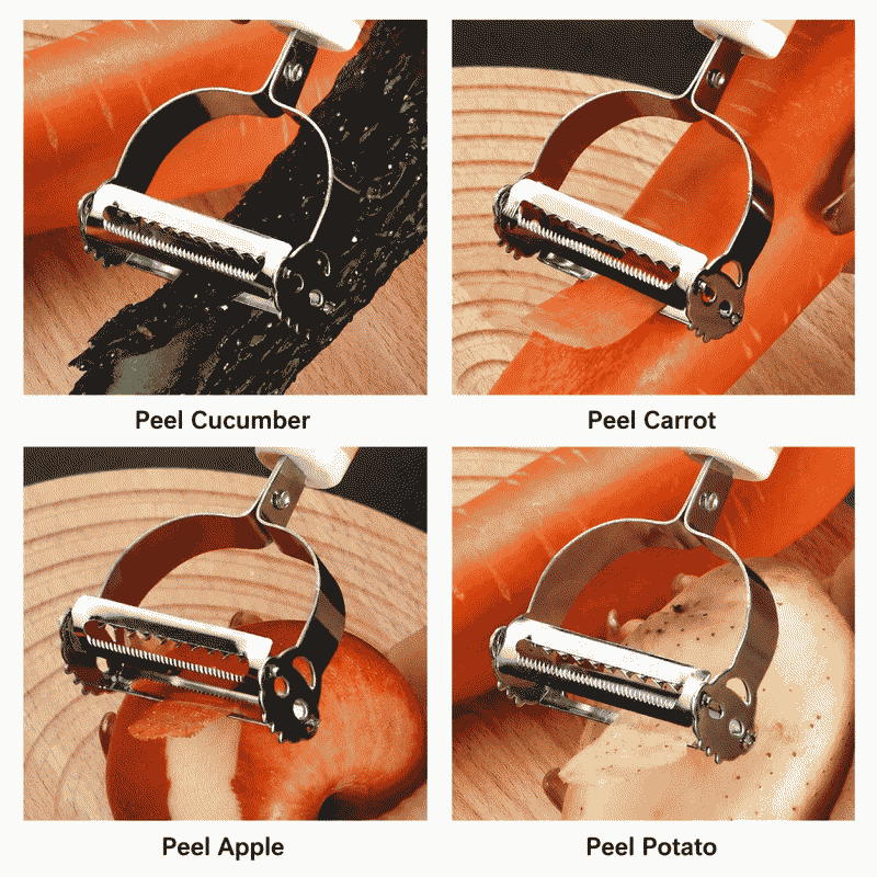 Peeling knife, potato peeler, apple peeler, kitchen multi-function three-in-one household shredder, magical tool
