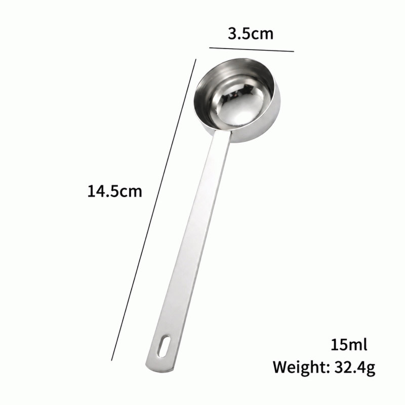 5ml stainless steel measuring spoon, coffee powder spoon with scale, 10ml measuring spoon, cocktail spoon, fruit powder measuring and baking spoon
