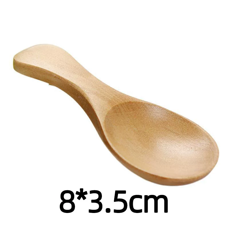 Wholesale from the source factory, cute baby wooden spoons, Japanese-style small, simple and solid-color lotus wood children's spoons, milk powder small spoons
