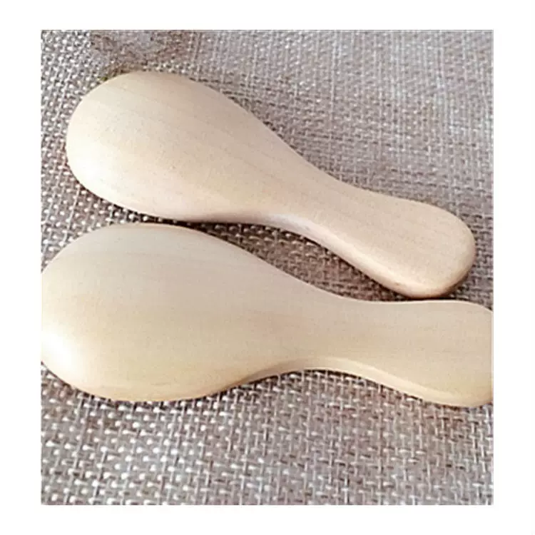 Wholesale from the source factory, cute baby wooden spoons, Japanese-style small, simple and solid-color lotus wood children's spoons, milk powder small spoons