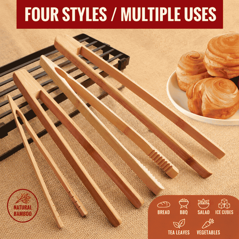 Bamboo food tongs, barbecue tongs, pancake tongs, baking tongs, kitchen bamboo tongs, commercial tea tongs, food bamboo tweezers