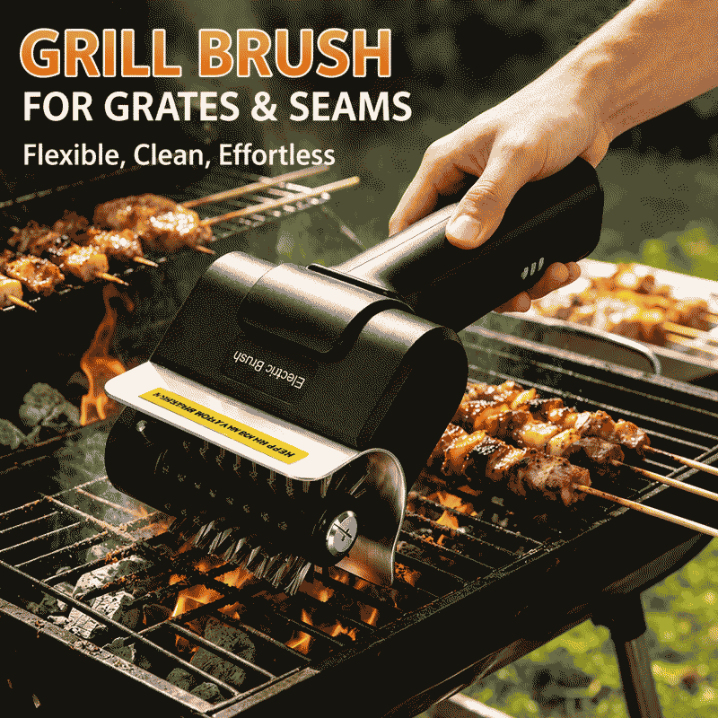 Brush, portable grill brush, cleaning wire, barbecue grill, electric barbecue brush, heavy oil stain brush, barbecue