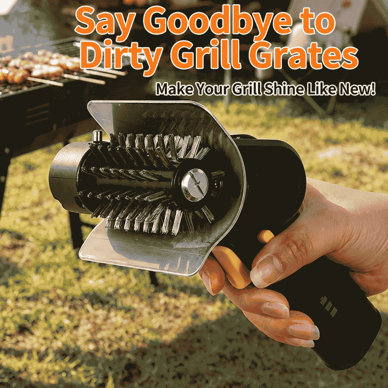 Brush, portable grill brush, cleaning wire, barbecue grill, electric barbecue brush, heavy oil stain brush, barbecue