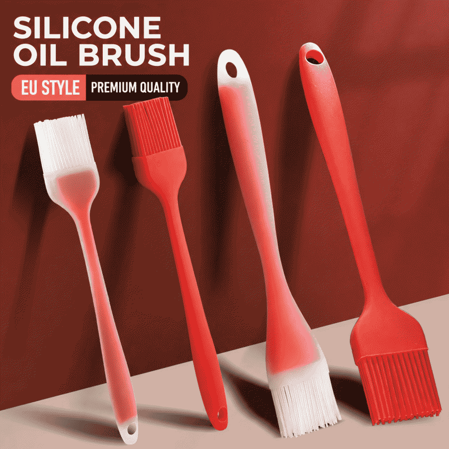 Large and small silicone oil brushes, integrated with barbecue brushes, kitchen soy sauce brushes, and seasoning brushes, suitable for household baking utensils