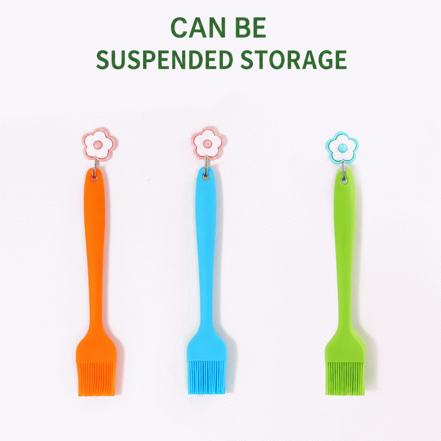 Large and small silicone oil brushes, integrated with barbecue brushes, kitchen soy sauce brushes, and seasoning brushes, suitable for household baking utensils