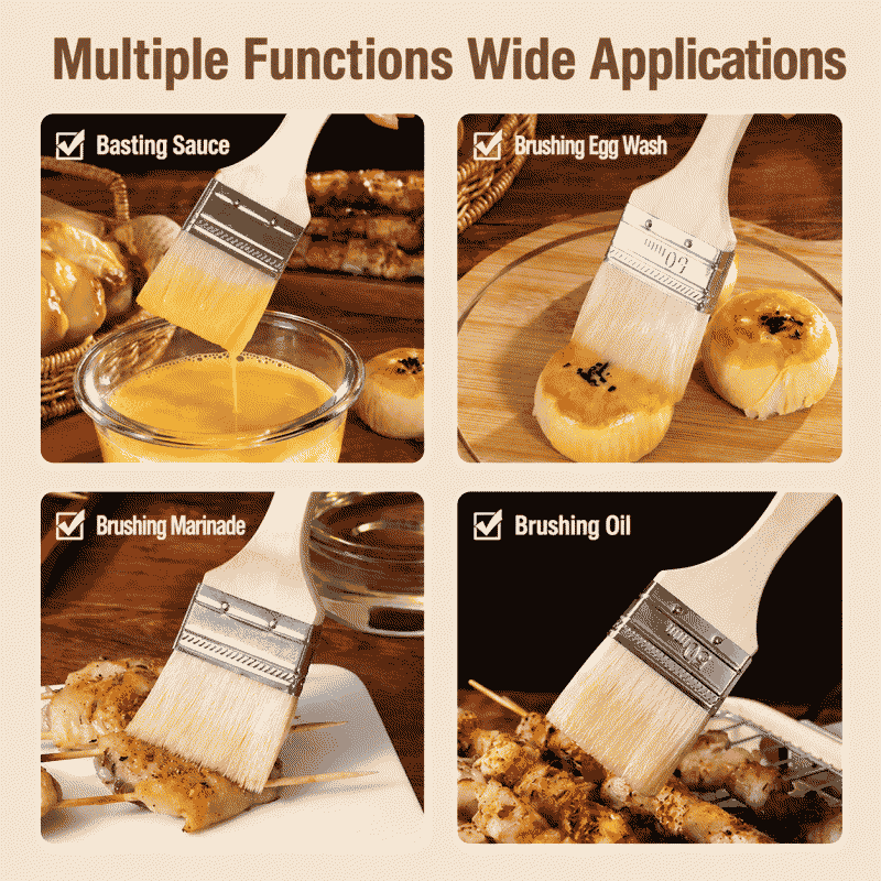 Brush, barbecue oil brush, kitchen pancake, oil and sauce, supplies and tools, household baking, high-temperature resistant, small