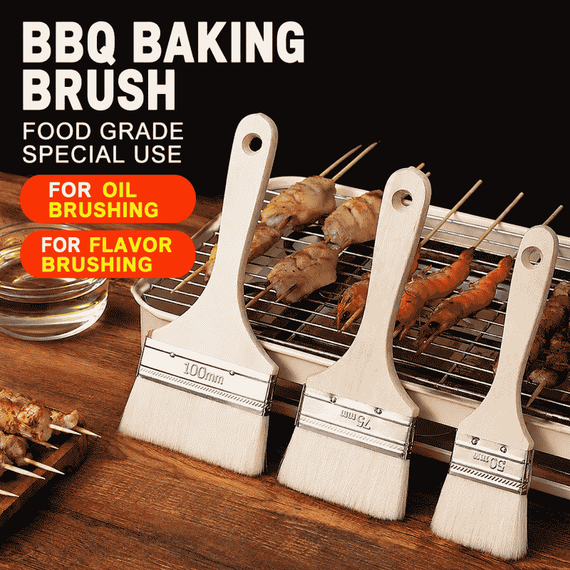 Brush, barbecue oil brush, kitchen pancake, oil and sauce, supplies and tools, household baking, high-temperature resistant, small