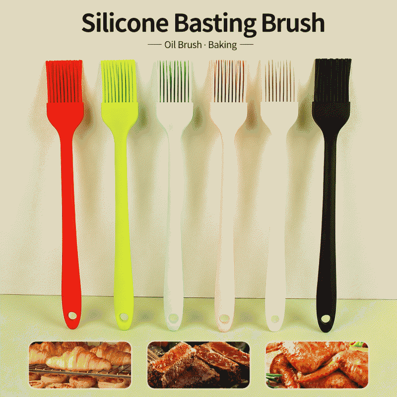 Silicone integrated small oil brush, barbecue brush, household non-shedding baking brush, pancake oil brush