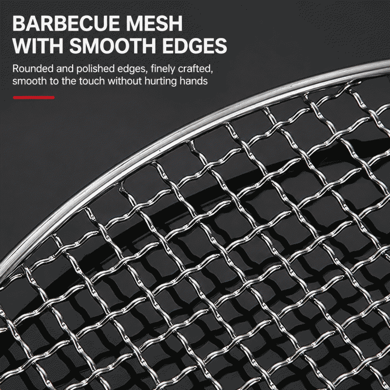 Food-grade stainless steel barbecue mesh for roasting tea around a stove, special round barbecue mesh for household electric ceramic stoves