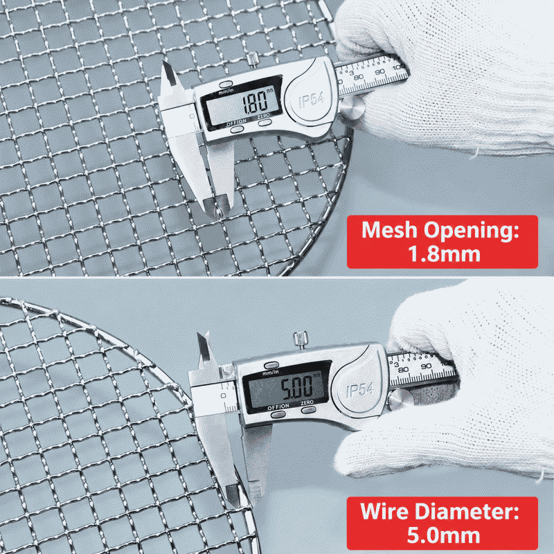 Food-grade stainless steel barbecue mesh for roasting tea around a stove, special round barbecue mesh for household electric ceramic stoves