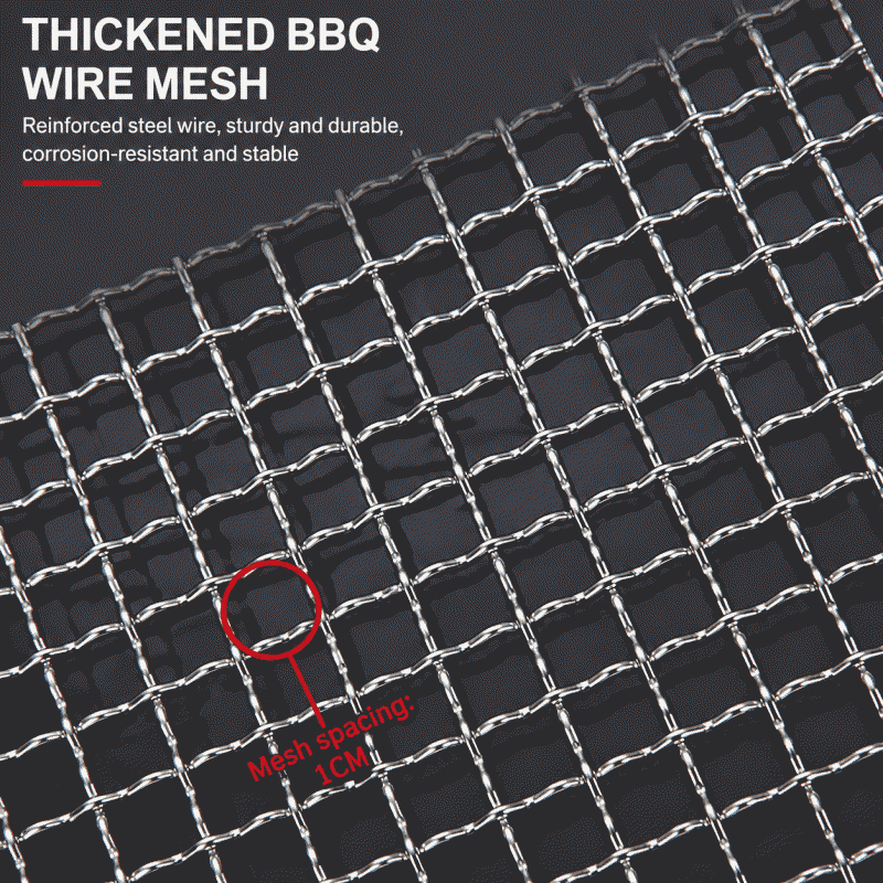 Food-grade stainless steel barbecue mesh for roasting tea around a stove, special round barbecue mesh for household electric ceramic stoves