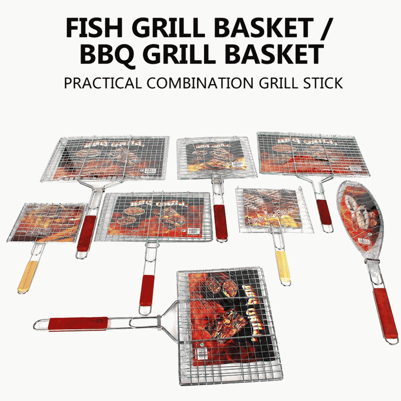 Barbecue fish sandwich, single fish sandwich, double fish sandwich, bread sandwich, six-burger flat plate, barbecue net, barbecue tools