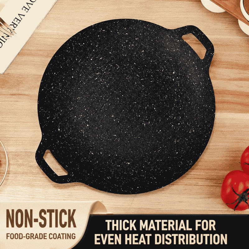 Outdoor medical stone cassette stove grilling pan household barbecue pan meat pot meat pan Korean teppanyaki induction cooker