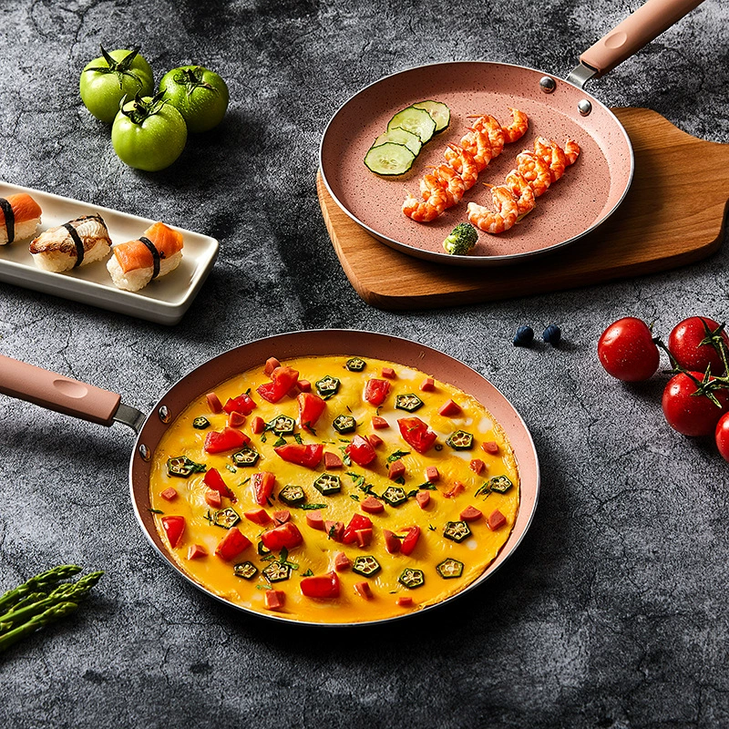 Crepe pan, multi-layer flat pan, non-stick pan, 6-inch, 8-inch, 10-inch aluminum alloy thickened breakfast pan, steak frying pan wholesale