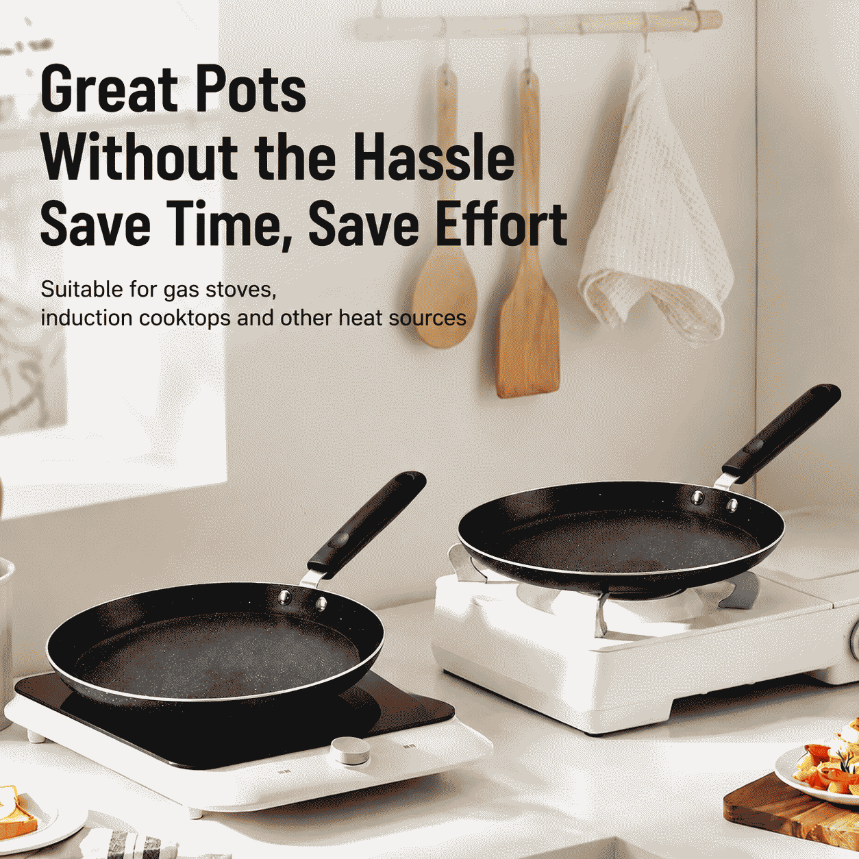 Banji pot, multi-layer flat bottom pan, non-stick pan, 6-inch, 8-inch, 10-inch aluminum alloy thickened breakfast pan, steak frying pan