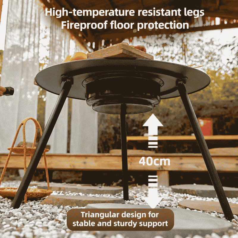A complete set of household utensils for roasting tea by the fire, outdoor portable picnic and camping, courtyard indoor barbecue grill and stove