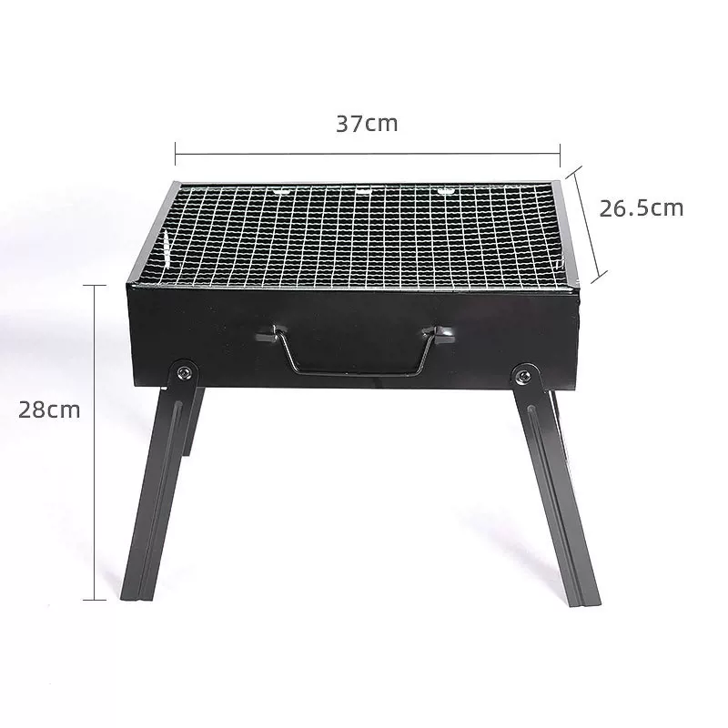 New outdoor convenient foldable thickened barbecue grill, large grill, household charcoal grill, barbecue rack