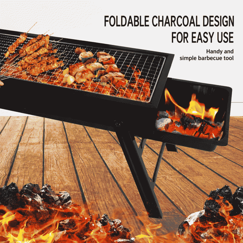 Convenient, foldable, and thickened barbecue grill, large size, suitable for home use, charcoal grill, barbecue stand