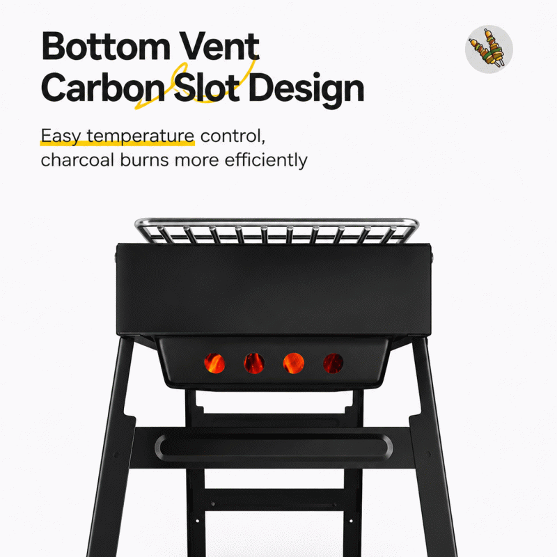 New style barbecue grill, outdoor portable folding barbecue grill, barbecue stand, large barbecue stand, household outdoor