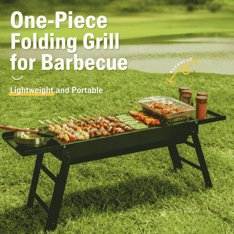 New style barbecue grill, outdoor portable folding barbecue grill, barbecue stand, large barbecue stand, household outdoor