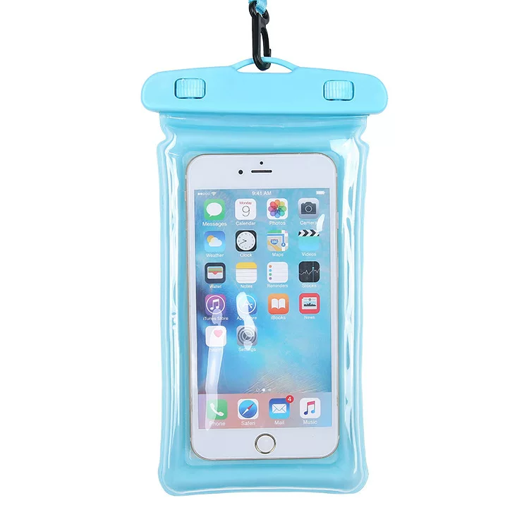 Thickened PVC waterproof phone bag with lanyard airbag, swimming and rafting waterproof phone case, transparent waterproof phone bag