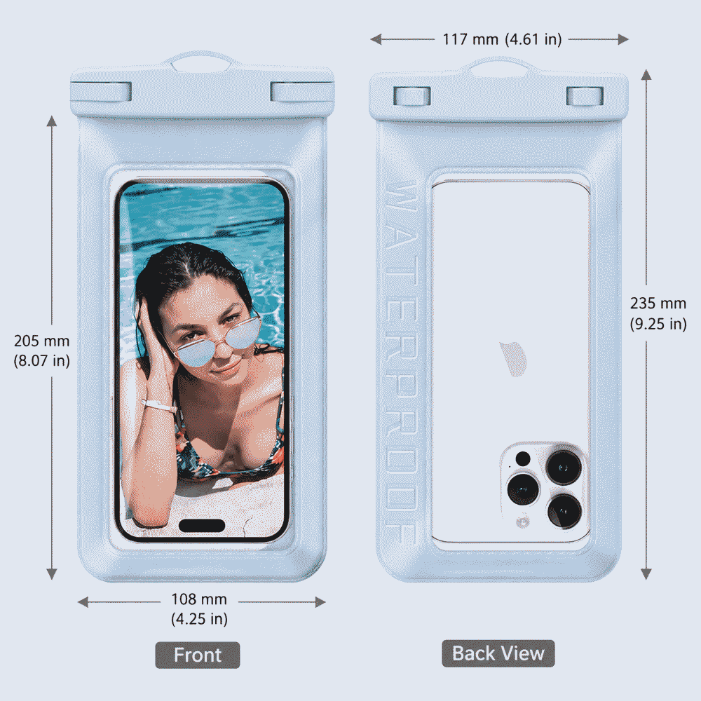 New touchscreen phone waterproof bag, transparent swimming waterproof bag, eco-friendly large size phone waterproof cover