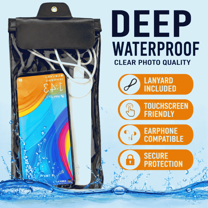 Waterproof bag, mobile phone touch screen, floating, food delivery rider waterproof bag, swimming, hot spring, rafting, camera, diving case
