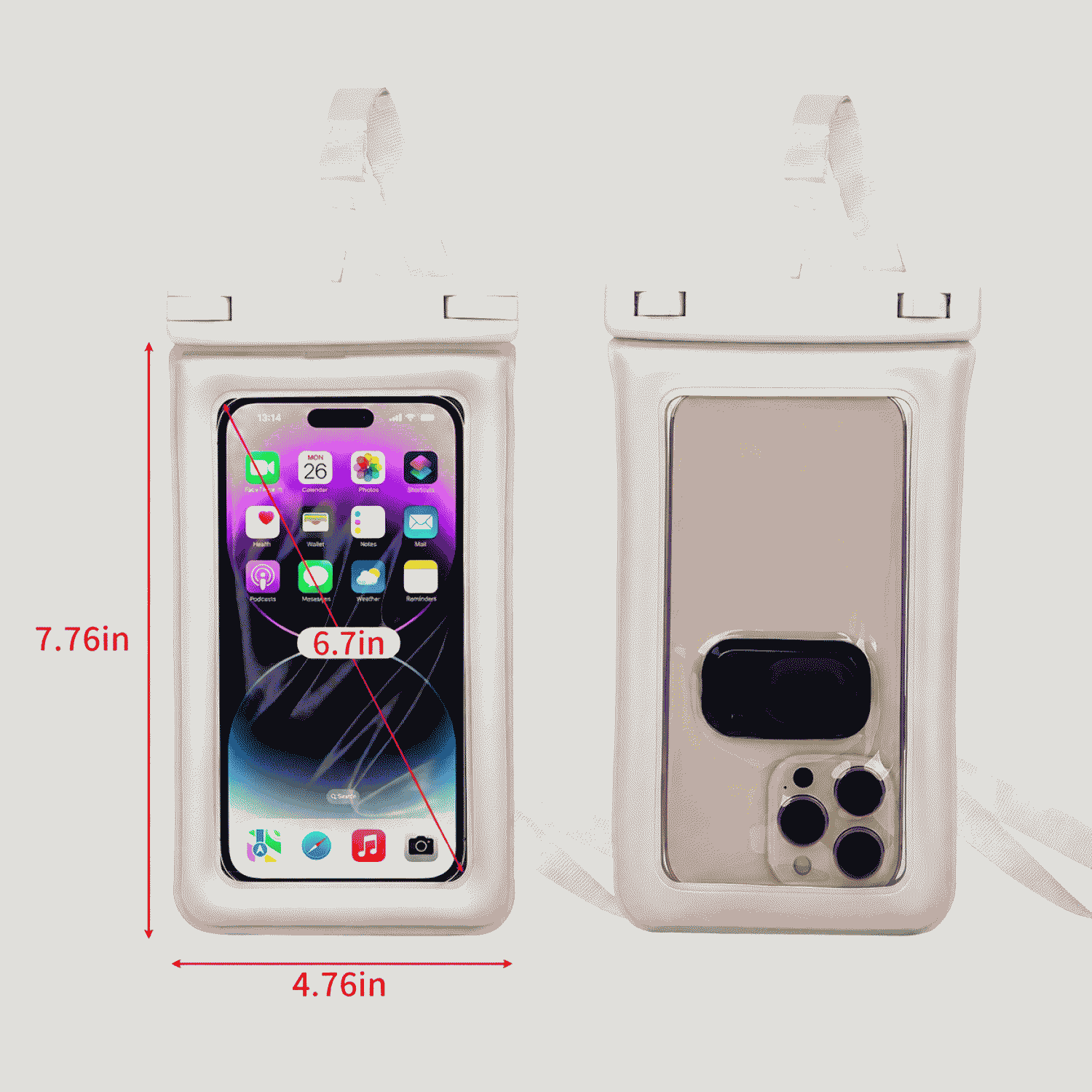 Vacuum phone waterproof bag allows touch screen operation, suitable for swimming, diving, surfing, river tracing, and rafting, providing outdoor phone waterproof protection