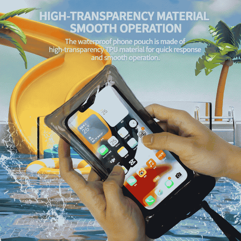 Mobile phone waterproof bag, high-transparency waterproof touch screen airbag waterproof case, drift, swimming, hot spring sealed mobile phone protective case
