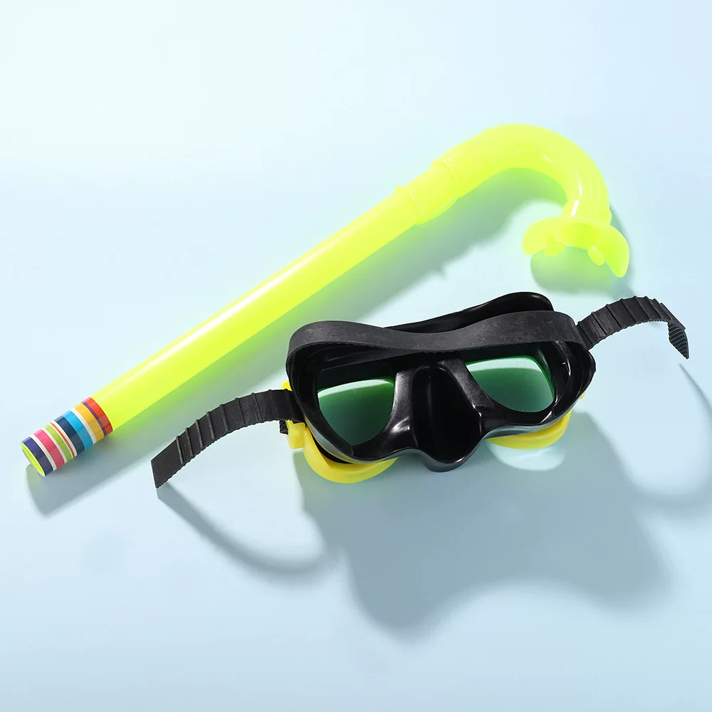 Foreign trade in-stock children's swimming goggles, breathing tube sets, large frame snorkeling equipment, high-definition diving goggles