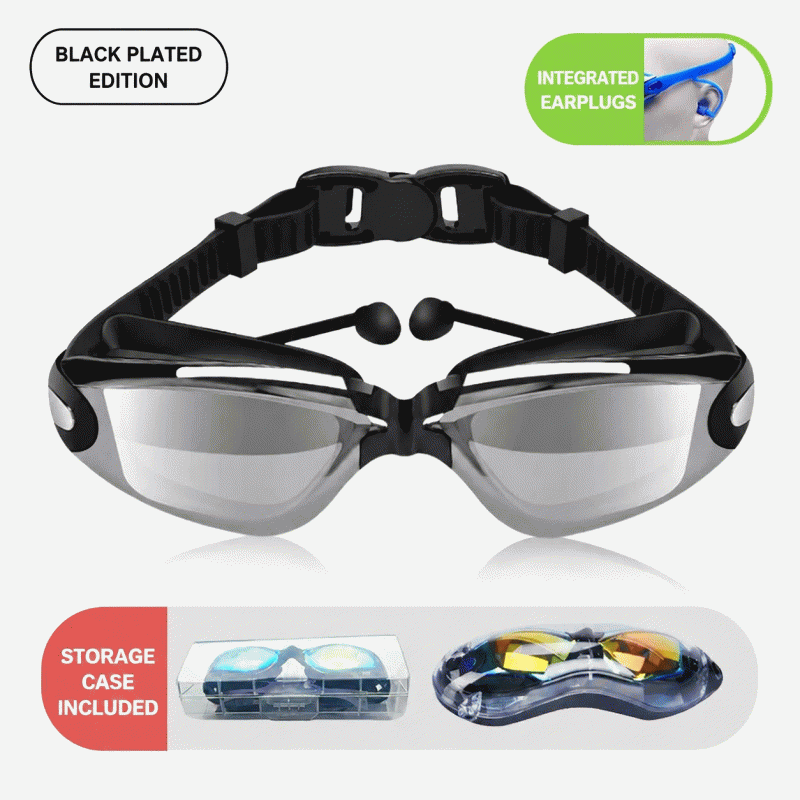 In-stock adult nearsighted swimming goggles with customizable LOGO, waterproof, high-definition, anti-fog silicone swimming goggles