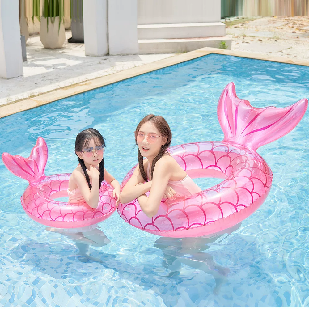 Xiaolu's Instagram cross-border thickened adult mermaid swimming ring, with a 110-sized mermaid swimming ring under the armpit and a fish tail floating row