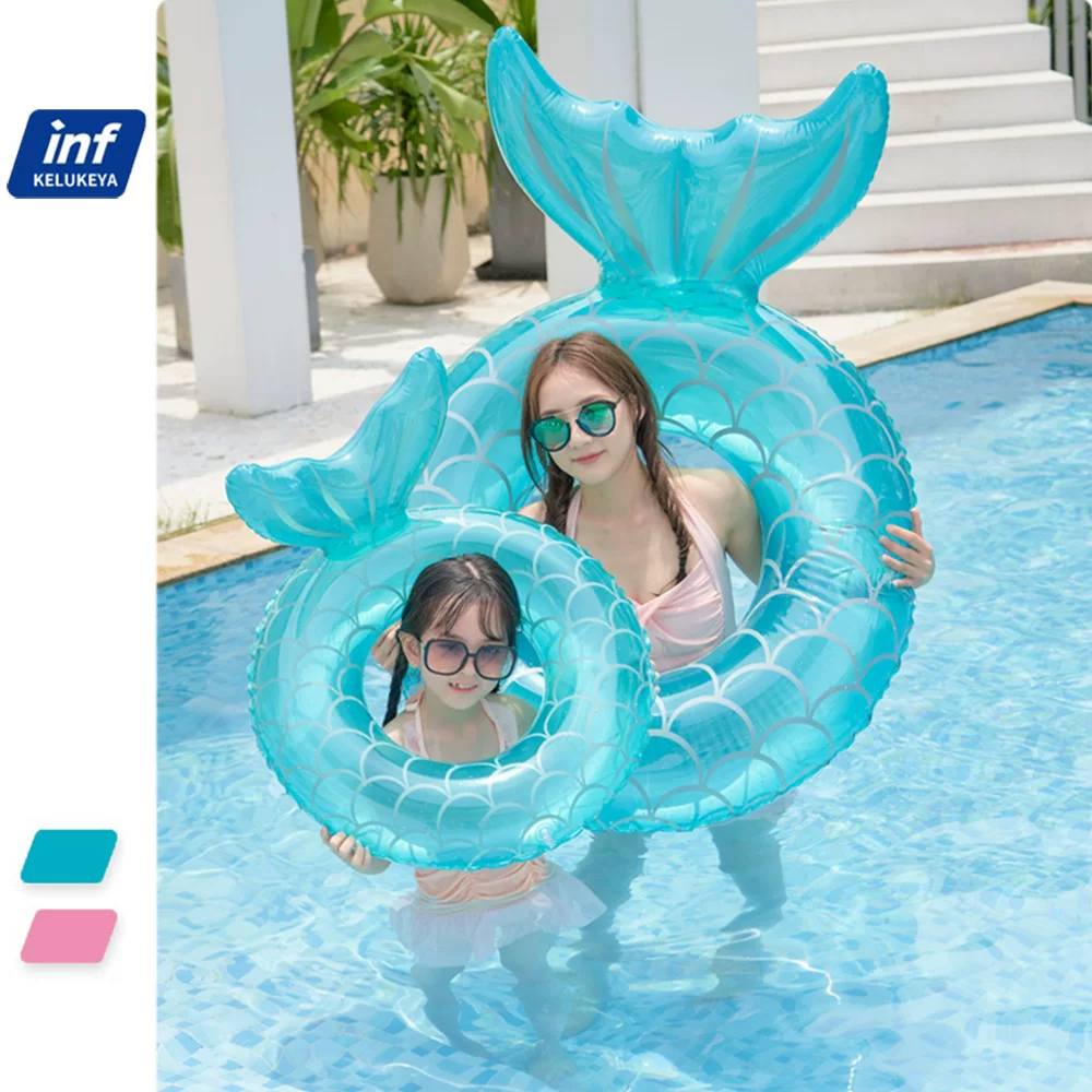 Xiaolu's Instagram cross-border thickened adult mermaid swimming ring, with a 110-sized mermaid swimming ring under the armpit and a fish tail floating row