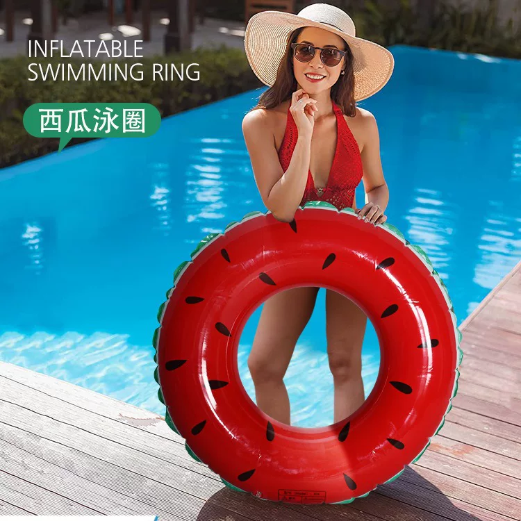 Wholesale of new thickened underarm inflatable swimming rings for men and women, children's inflatable watermelon swimming rings and fruit swimming rings